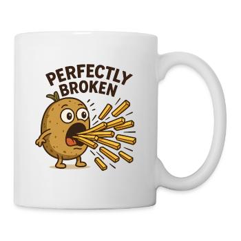 Perfekt Zerbrochen Kartoffel - Tasse - Weiß - Rechts