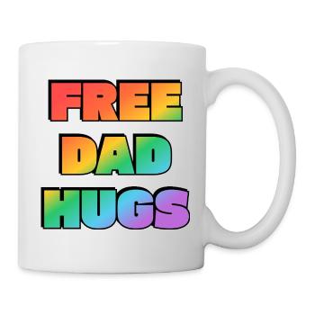 Rainbow Free Papa-Umarmungen - Tasse - Weiß - Rechts