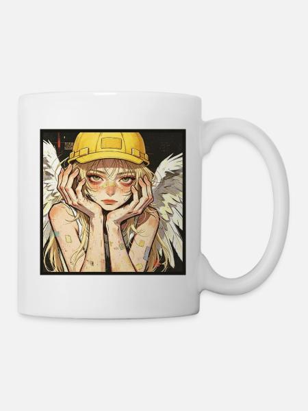 Geflügelter Arbeiter-Träumer - Tasse - Weiß