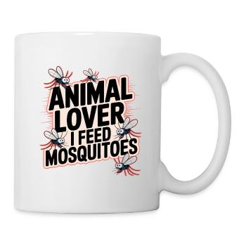 Amoureux des animaux Je nourris les moustiques - Moustiques drôles - Mug blanc - blanc - Droite