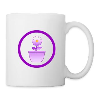 Fleur - Mug blanc - blanc - Droite