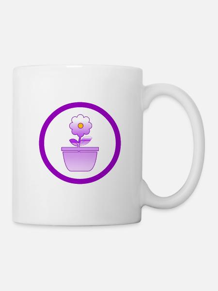 Blume - Tasse - Weiß
