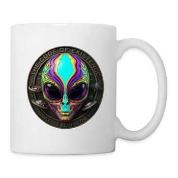 The Code of Existence Alien Sci-Fi Art - Tasse - Weiß - Rechts