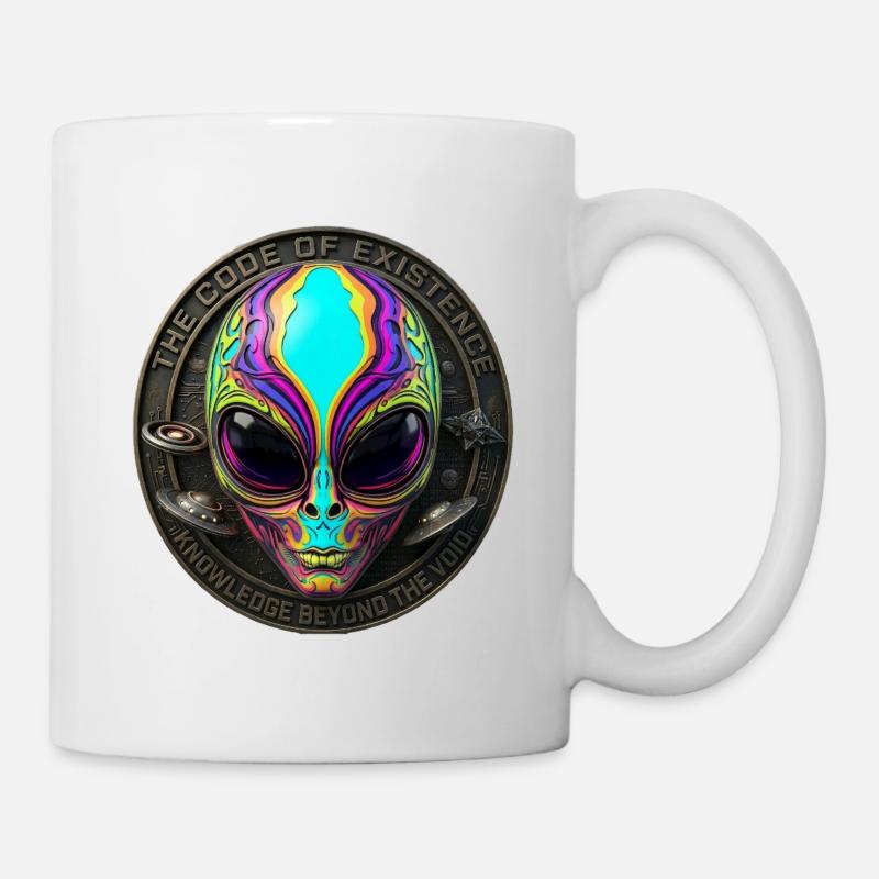 The Code of Existence Alien Sci-Fi Art - Mug - white