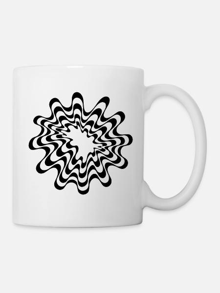 Geometrisches Plasmendesign - Tasse - Weiß