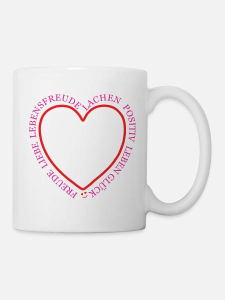 Herzring der Freude - Tasse - Weiß