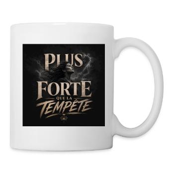 Plus Forte que la Tempête - Mug blanc - blanc - Droite