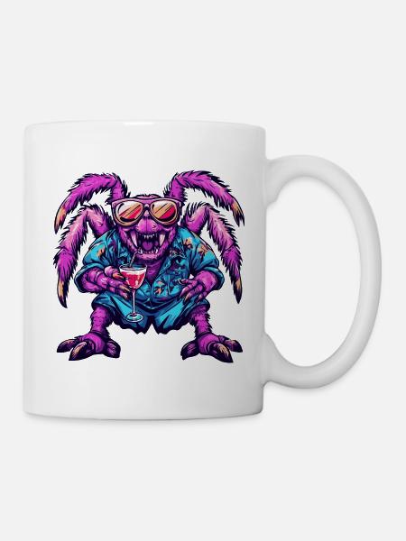 Tarantula Comic Sommer - Tasse - Weiß