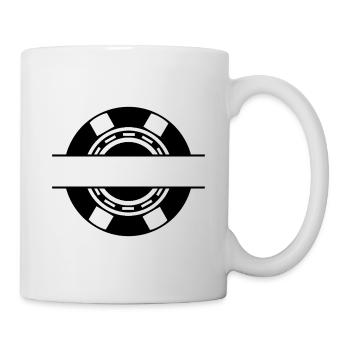 Monogramme de pièce de casino - Mug blanc - blanc - Droite