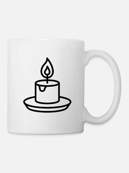 Kerze - Tasse - Weiß