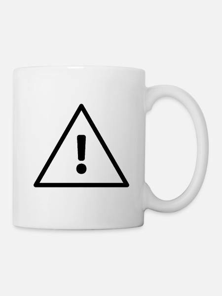 Vorsicht - Tasse - Weiß