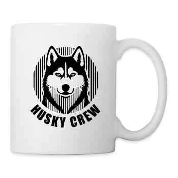 Husky Crew – Minimalist linear silhouette Hund - Tasse - Weiß - Rechts