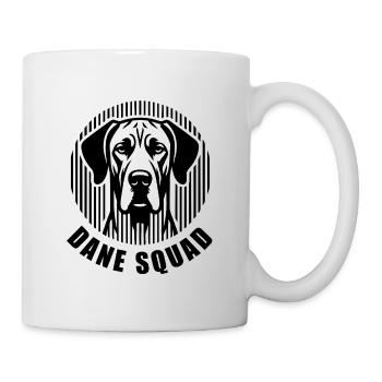 Dane Squad – Minimalist linear silhouette Hund - Tasse - Weiß - Rechts