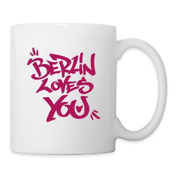 Berlin loves you graffiti style - Mug - white - Right