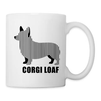 Corgi Loaf – Minimalist linear silhouette Hund - Tasse - Weiß - Rechts