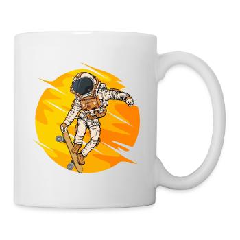 Astronaut Skateboard Jump - Mug - white - Right
