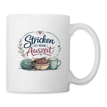 Stricken ist meine Auszeit - Tasse - Weiß - Rechts