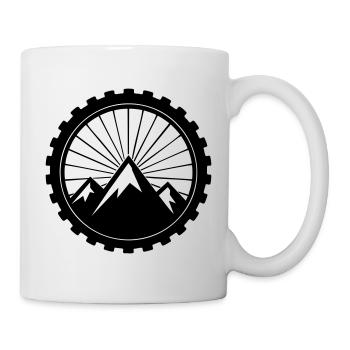 Logo du pneu VTT Gravel Bike Mountains - Mug blanc - blanc - Droite