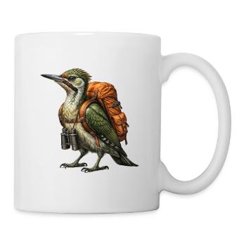 Vintage Explorer Grünspecht - Tasse - Weiß - Rechts