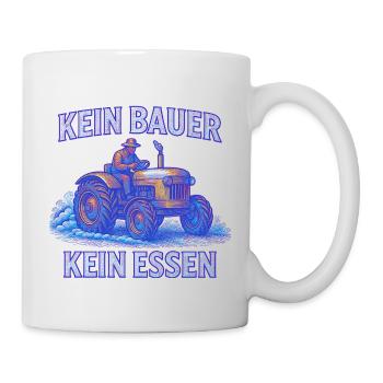 Kein Bauer Kein Essen Traktor - Tasse - Weiß - Rechts