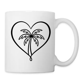 Palm Tree Symbol Island - Mug - white - Right