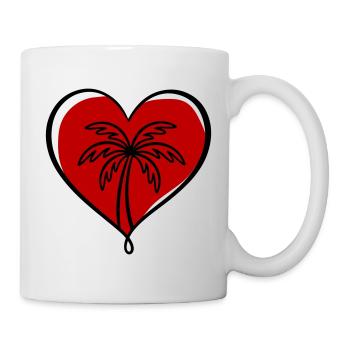Palm Tree Heart Love - Mug - white - Right