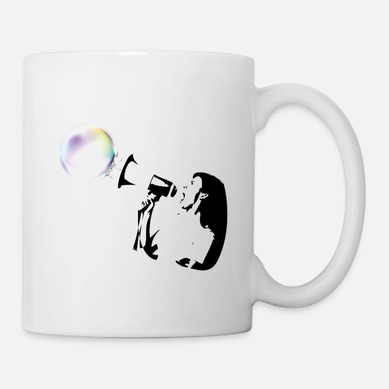 bubble shot - Tasse - Weiß