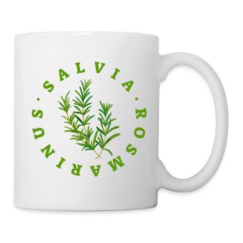 Rosemary Circular Botanical Emblem - Mug - white - Right