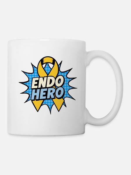 Endo Hero Comic Gelbes Band - Tasse - Weiß