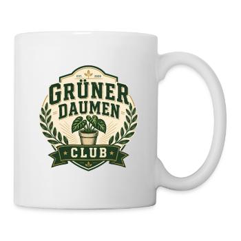 Grüner Daumen Club - Tasse - Weiß - Rechts