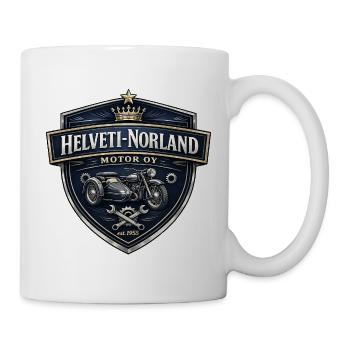 Helveti-Norland Motor OY - Leidenschaft seit 1955 - Tasse - Weiß - Rechts