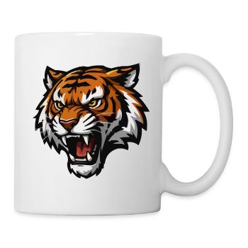 Wild Tiger Heads Graphic - Mug - white - Right