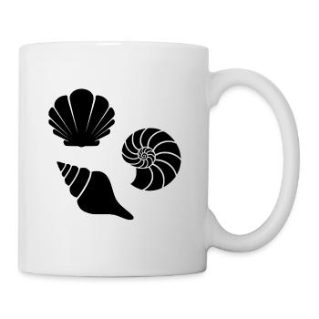 Muscheln - Tasse - Weiß - Rechts