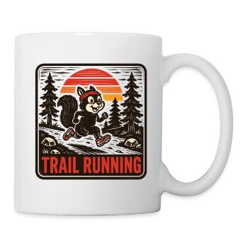 Trail running - Mug blanc - blanc - Droite