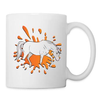 A manga-style drawing of an Abbayan horse - Mug - white - Right
