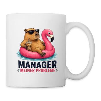 Manager Meiner Probleme Flamingo - Tasse - Weiß - Rechts