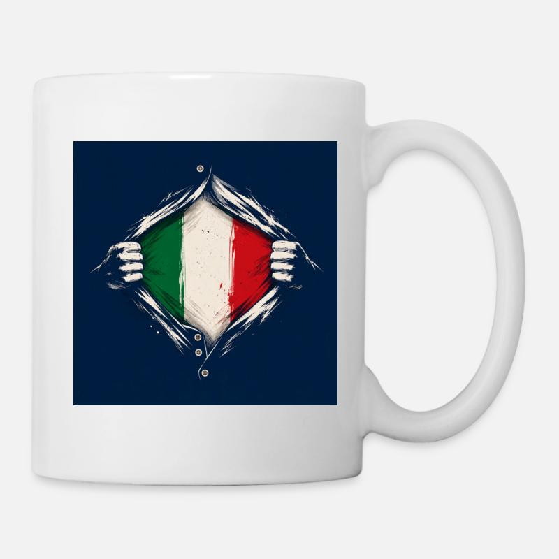 Italy Vintage Flags Design in Retro Style - Mug - white