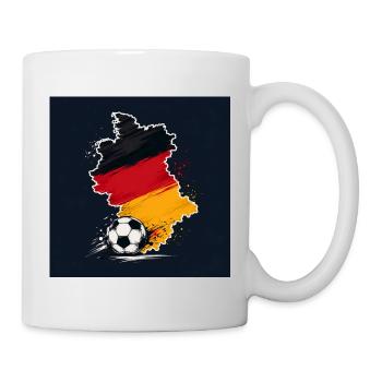 Deutschland Retro Länderkarte Vintage Design - Tasse - Weiß - Rechts