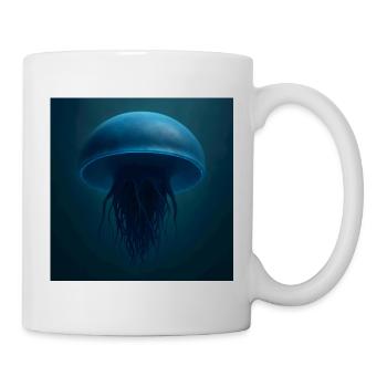 Midnight blue jellyfish - Mug - white - Right