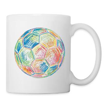 Ballon de football Football Football Dessin Graphique coloré - Mug blanc - blanc - Droite