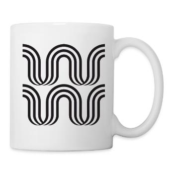 Wavy Arch Monochrome Pattern - Mug - white - Right