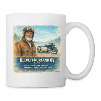Helveti-Norland OY – Legende auf 3 Rädern - Tasse - Weiß - Rechts
