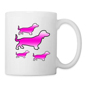 Dackel - Tasse - Weiß - Rechts