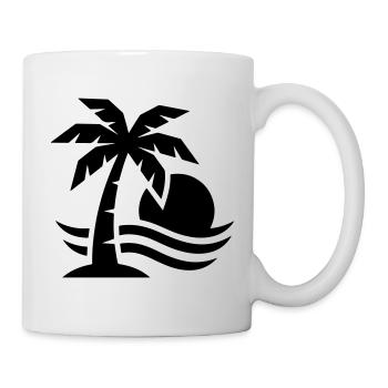 Palm Tree Beach Sun - Mug blanc - blanc - Droite