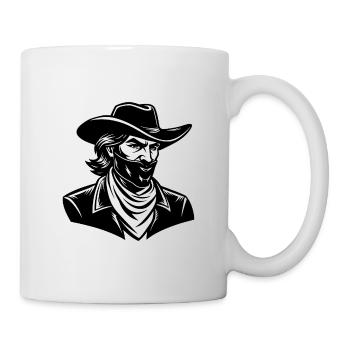 Cowboy-Bandana - Tasse - Weiß - Rechts