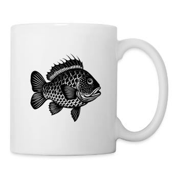Crappie-Fisch - Tasse - Weiß - Rechts