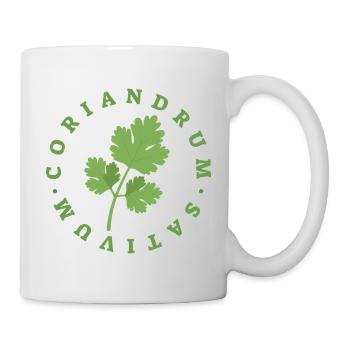 Coriander Circular Leaf Emblem - Mug - white - Right