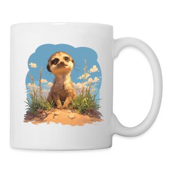 Meerkat Erdmännchen - Tasse - Weiß - Rechts