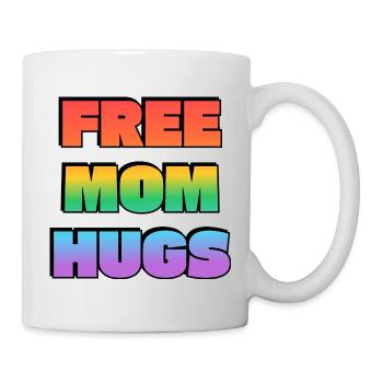 Free Mom Hugs Rainbow Gradient - Mug - white - Right