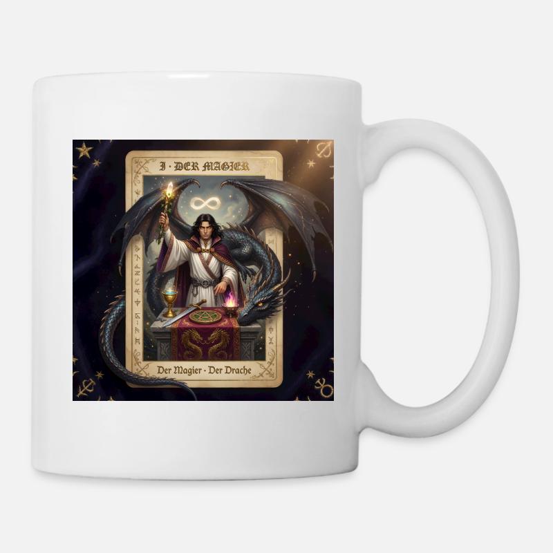 Drache, der Magier, Jahr des chinesischen Drachen - Tasse - Weiß